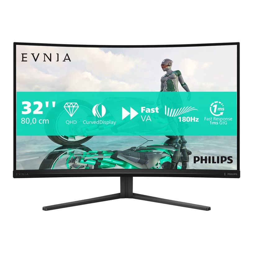 8721038001532-Philips Evnia 3000 32M2C3500L - Écran LED - jeux - incurvé - 32" (31.5" visualisable) - 2560 x 1440 QHD @ 180 Hz - Fast VA - 300 cd/m² - 3500:1 - HDR10 - 0.5 ms --P_405236353_4-3