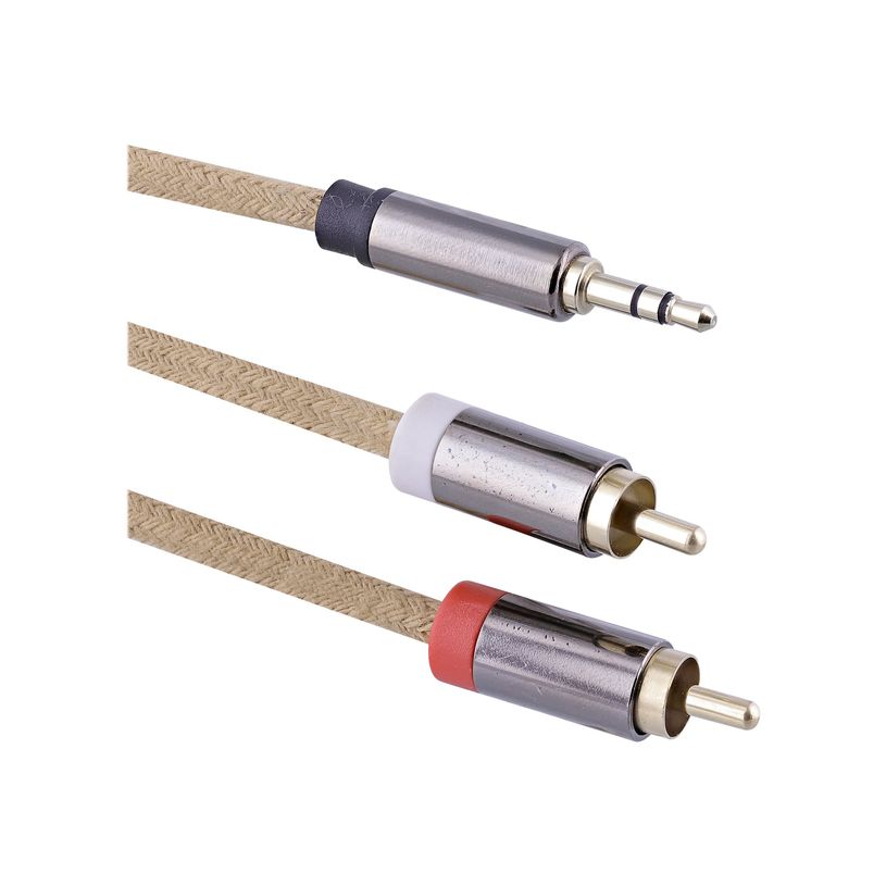 3303170110836-T'nB Rope - Câble audio - prise audio de 3,5 mm (M) vers  RCA (M) - 3 m - brun-P_405236435_3-1