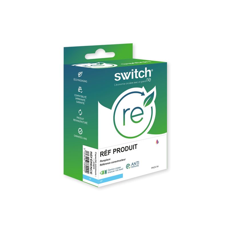 3700654270107- Cartouche remanufacturée  HP 953XL - Pack de 4 - noir, cyan, magenta, jaune - Switch -P_405236465_2-1