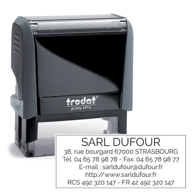 0092399528302-Tampon personnalisé avec 6 lignes - zone d'impression 64 x 26 mm - Trodat Printy 4914 gri-P_405236487_3-0