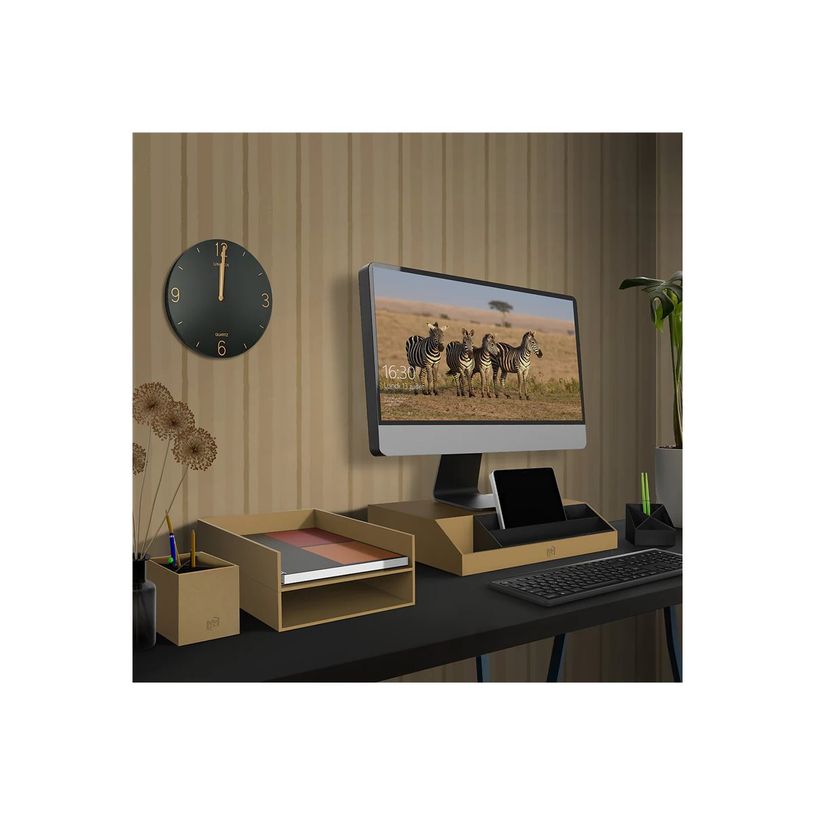 3595560040513-Unilux - Horloge - montage mural - 30 cm - noir, or-P_405236595_1-1