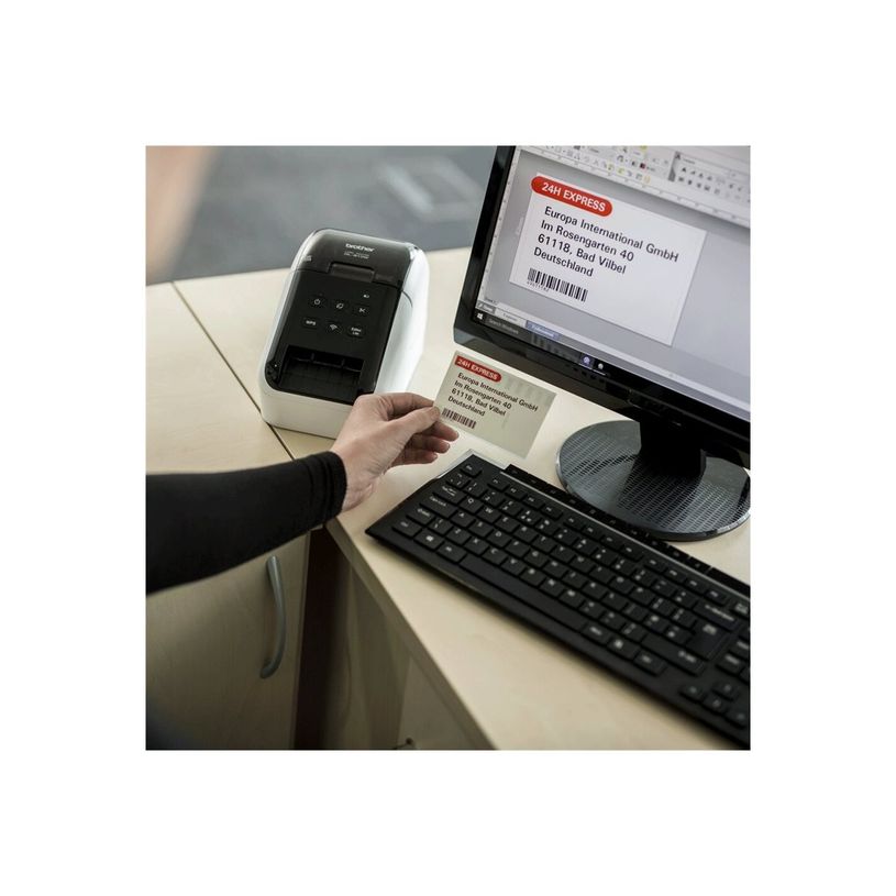 4977766827072-Brother QL-810Wc - Imprimante d'étiquettes monochrome - thermique direct - USB 2.0, Wi-Fi-P_405236606_8-6