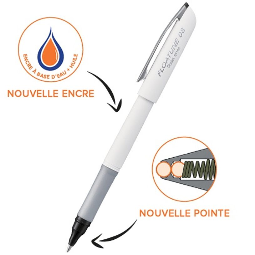 884851059314-Pentel Floatune - Roller - 0,8 mm - noir--1