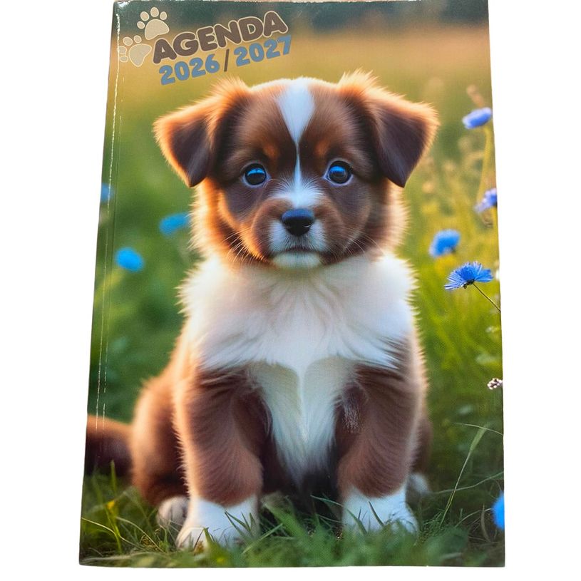 3760139890213-Agenda scolaire Chiot - 1 jour par page - 12x17 cm - Les Editions du Belon--0