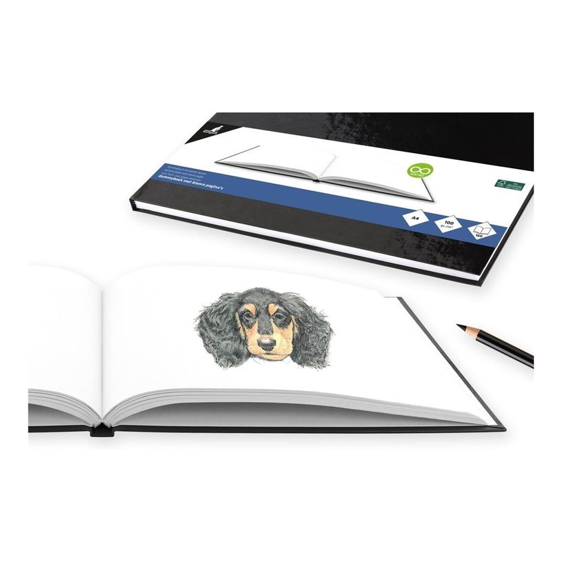 8712127144384-Kangaro - Livre fictif - A4 (210 x 297 mm) - paysage - 80 feuilles / 160 pages - noir bril-P_405239642_3-0