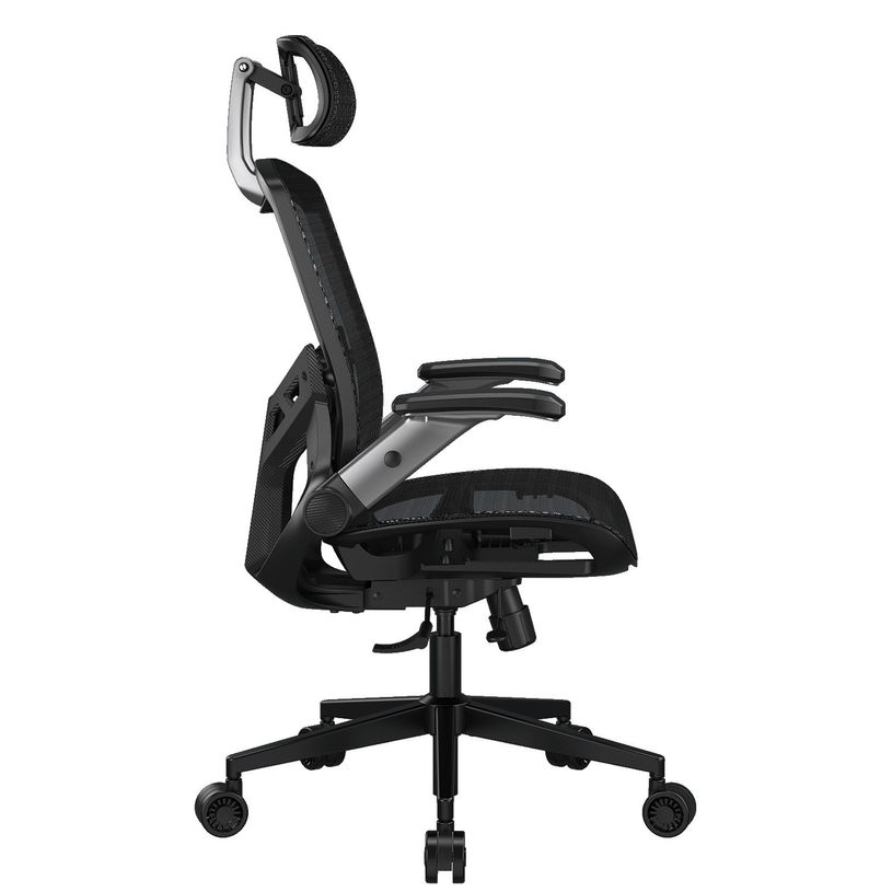 4710483778087-Fauteuil gamer SPEEDER ONE - accoudoirs réglables - appui-tête intégré - noir-P_405239833_2-1
