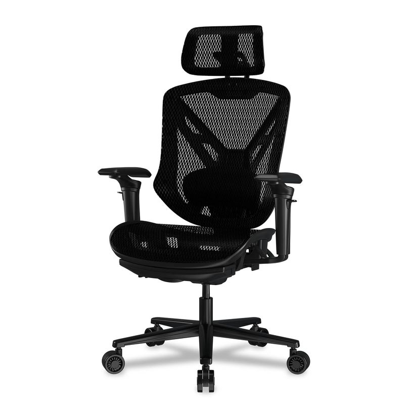 4710483778070-Fauteuil gamer SPEEDER - accoudoirs réglables - appui-tête intégré - noir-P_405239834_3-2