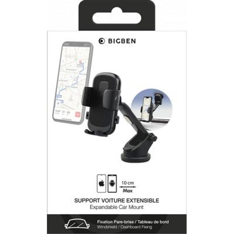 3571211537946-BigBen - Support de voiture pour smartphone avec fixation ventouse pare brise ou tableau de bord et mai--1
