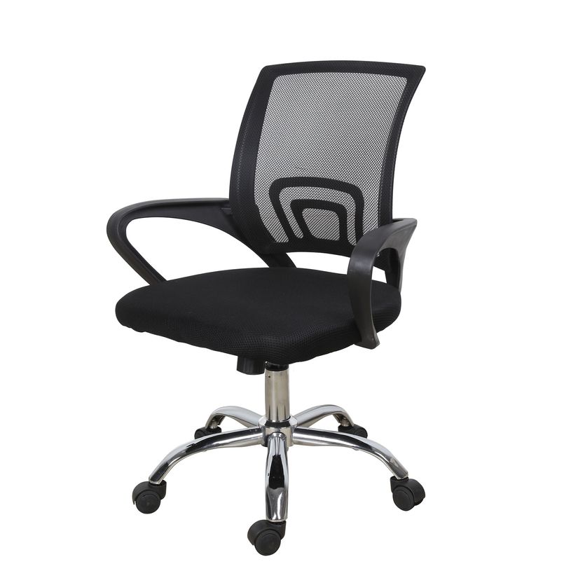 3661971072136-Fauteuil de bureau PAPILLON - noir--1