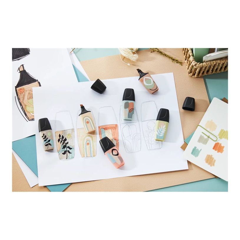 4006381615792-STABILO BOSS MINI Naturevibes - Surligneur - vert boueux, vert terre, Sienne, beige, gris chaud - encre-P_405240033_7-4