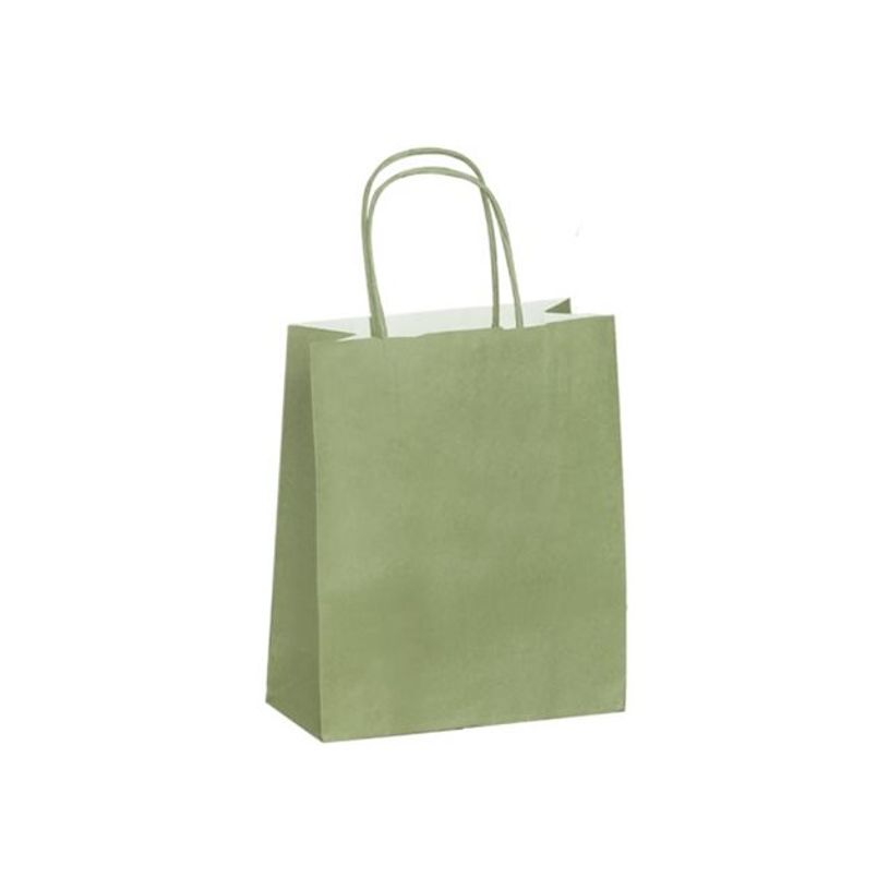 3135250900873-50 Sacs cadeau kraft - poignées torsadées - 35 cm x 14 cm x 41 cm - vert amande-P_405240041_1-0