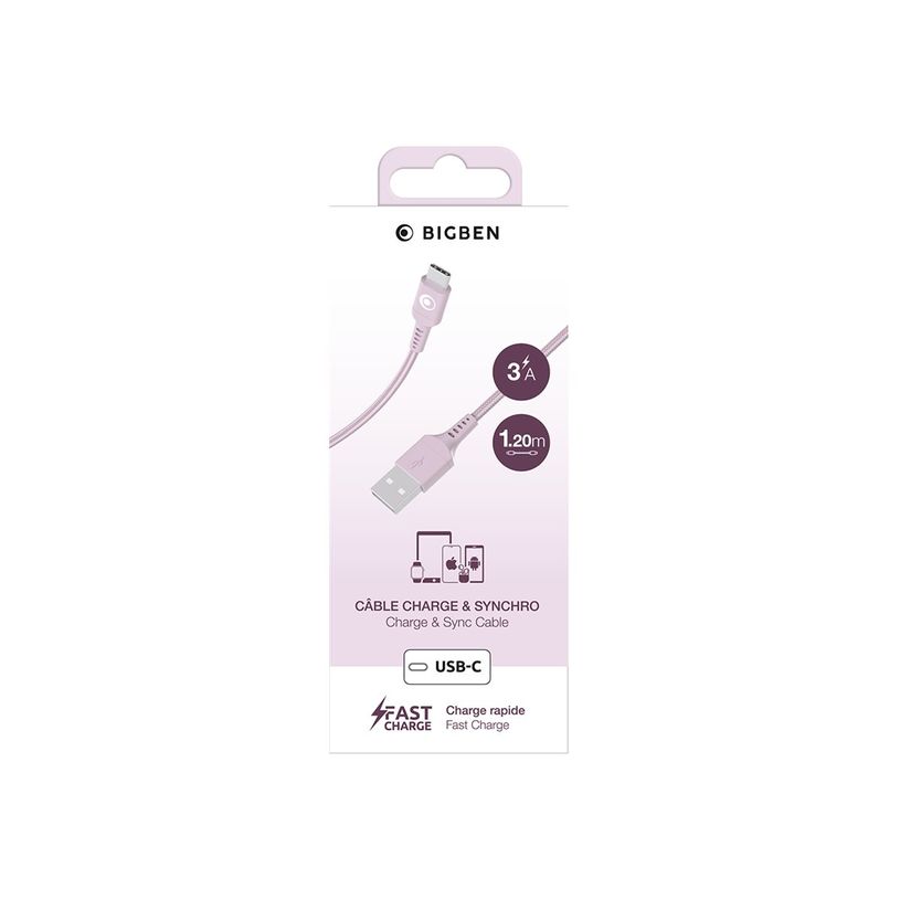 3571211536031-BIGBEN Connected - Câble USB pour 24 pin USB-C (M) - 1.2 m - rose-P_405240124_1-5