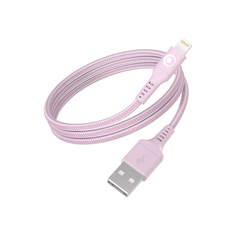 3571211536130-BIGBEN Connected - Câble Lightning - USB mâle pour Lightning mâle - 1.2 m - rose-P_405240134_3-1