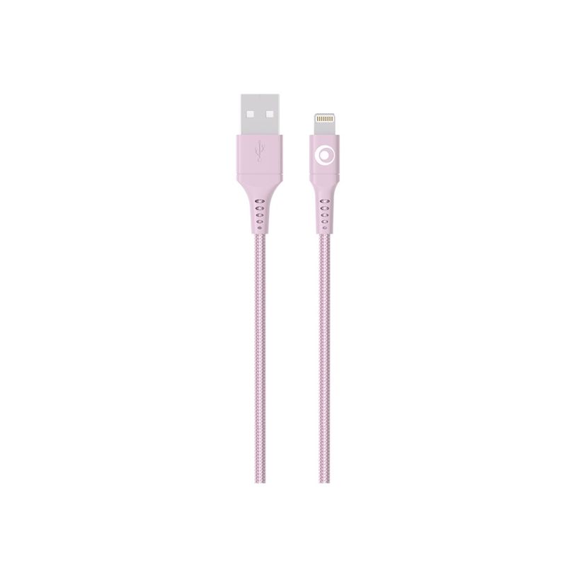 3571211536130-BIGBEN Connected - Câble Lightning - USB mâle pour Lightning mâle - 1.2 m - rose-P_405240134_4-2