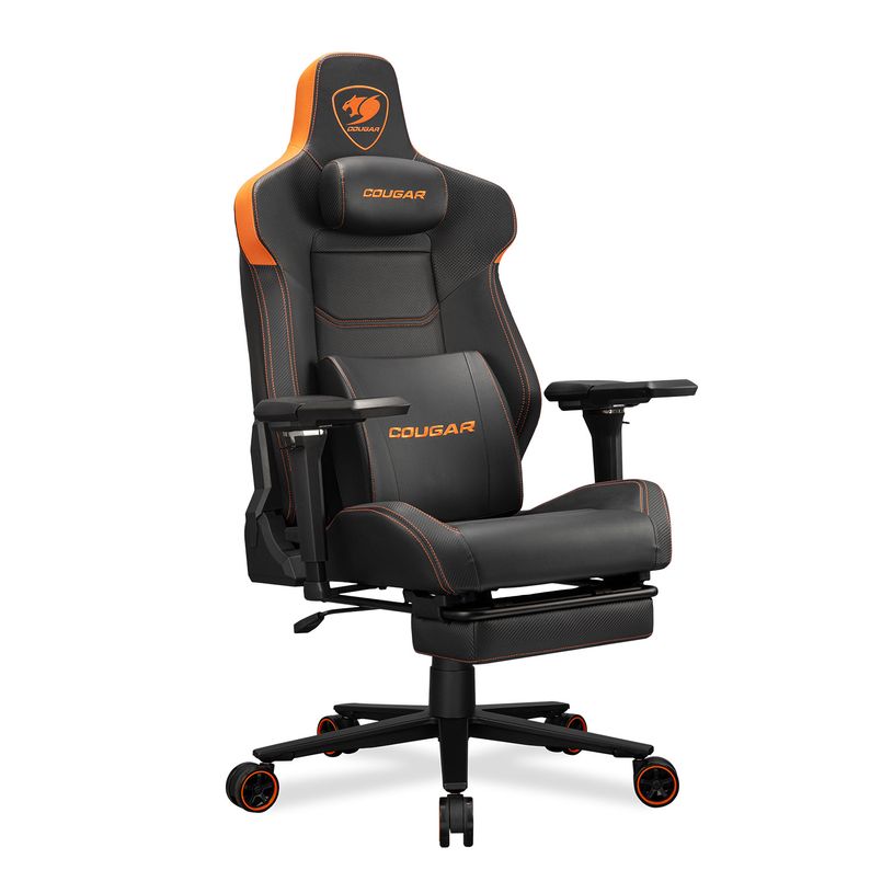 4710483777325-Fauteuil gamer ARMOR EVO M - accoudoirs réglables - appui-tête intégré - noir et orang-P_405240151_2-1