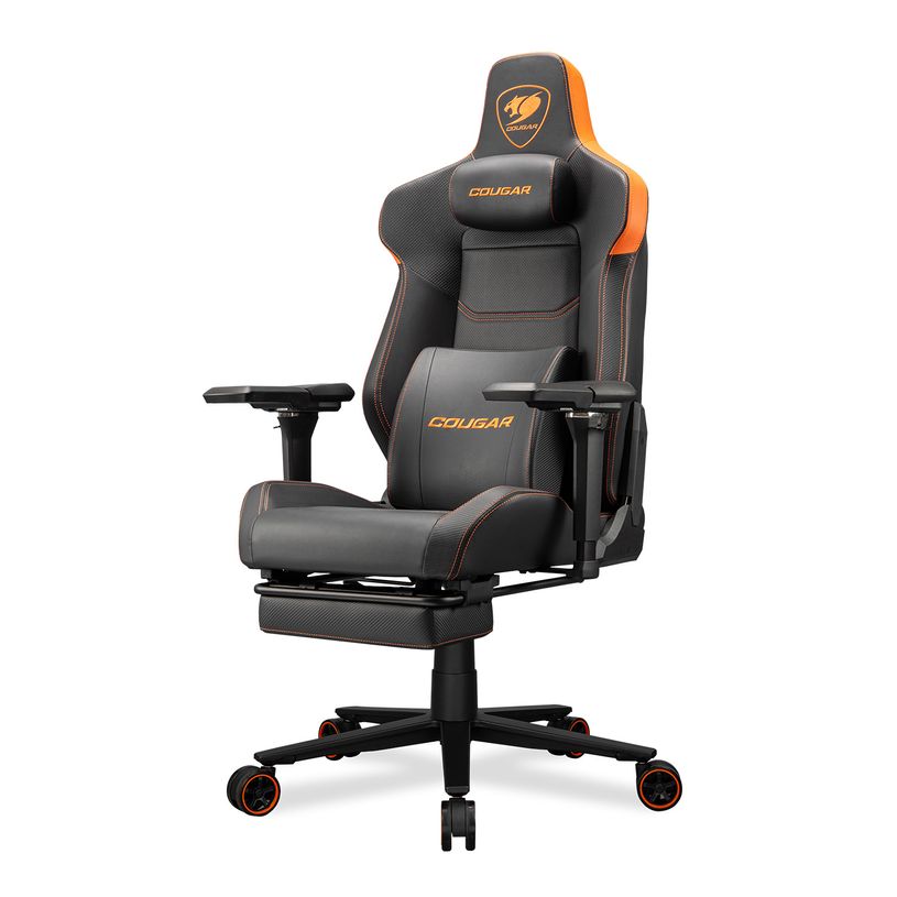 4710483777325-Fauteuil gamer ARMOR EVO M - accoudoirs réglables - appui-tête intégré - noir et orang-P_405240151_3-2