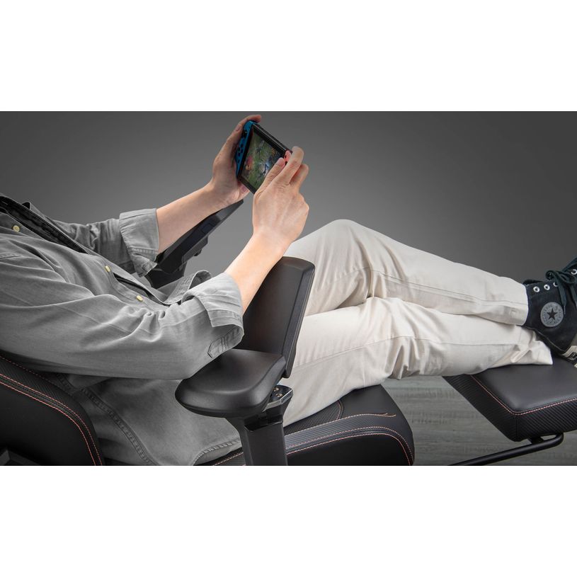 4710483777325-Fauteuil gamer ARMOR EVO M - accoudoirs réglables - appui-tête intégré - noir et orang-P_405240151_9-8