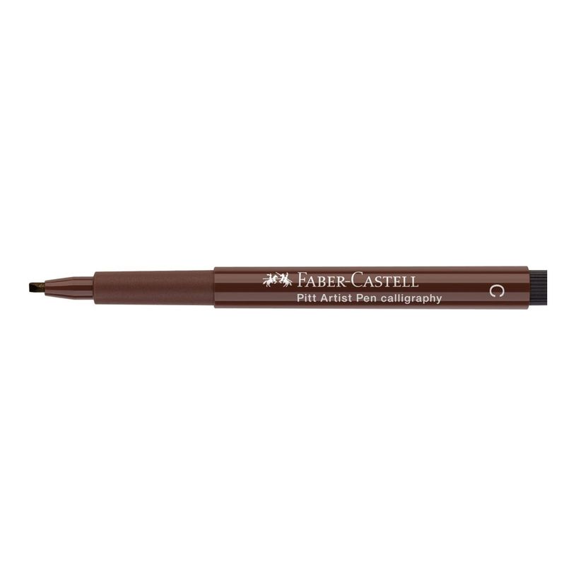 4005401675754-Faber-Castell PITT Artist Calligraphy - Feutre - permanent - sepia foncé - encre pigment