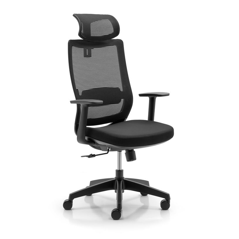 3760388581306-Fauteuil de bureau CASSIOPEA - accoudoirs - appuie-tête - noir-P_405240359_1-2