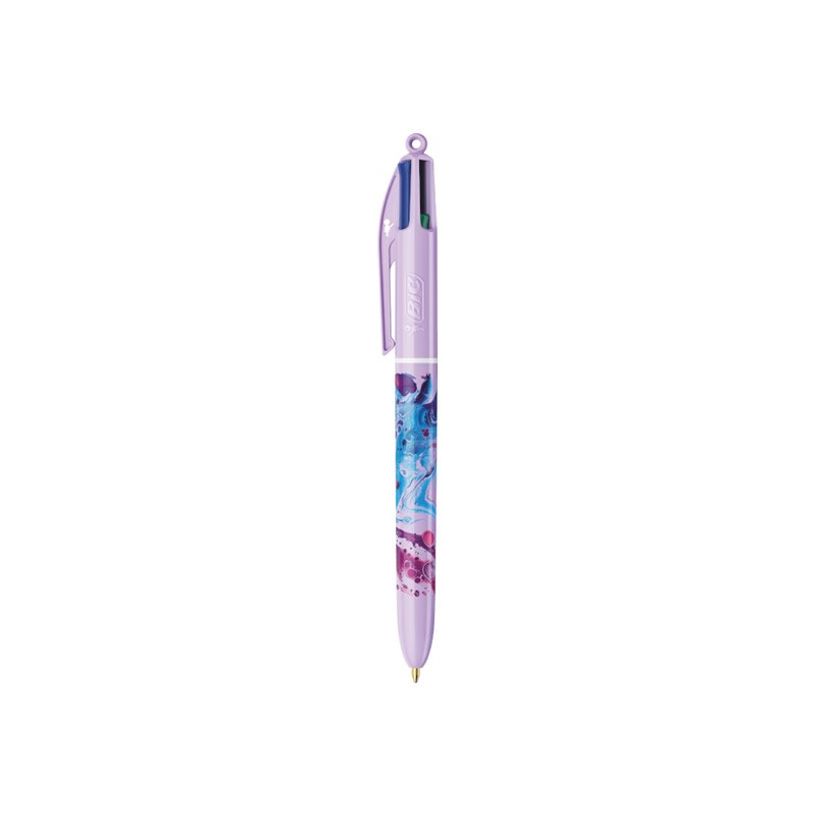 3086123774087-BIC 4 Couleurs Decors - Stylo bille 4 couleurs - noir, bleu, rouge, vert - 1 mm - moyen - -P_405240427_1-0