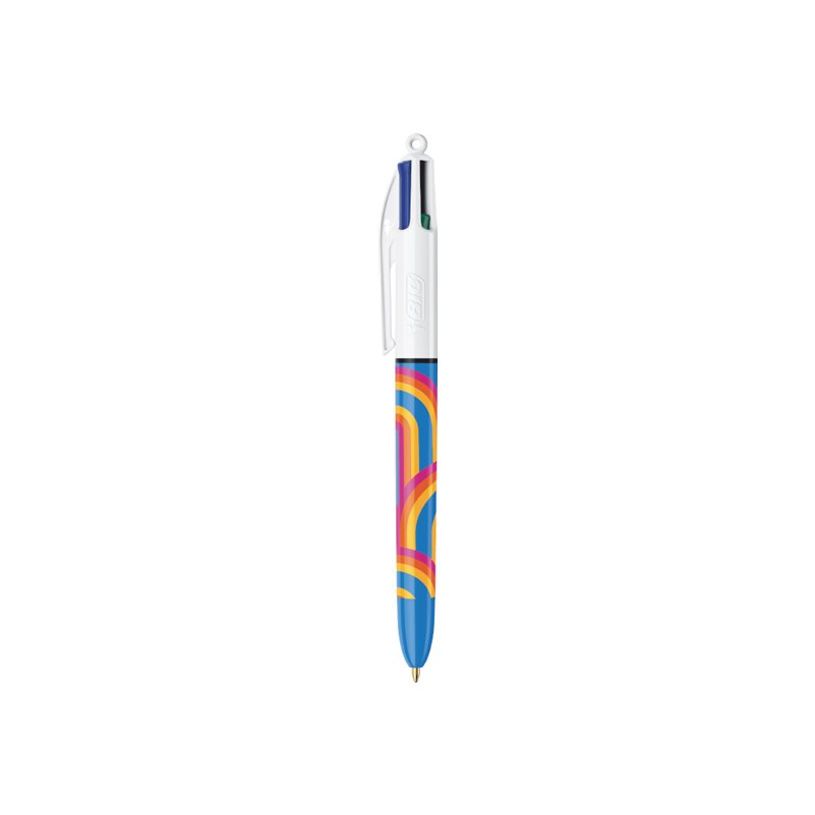 3086123776739-BIC 4 Couleurs Decors - Stylo bille 4 couleurs - noir, bleu, rouge, vert - 1 mm - moyen - -P_405240428_1-0