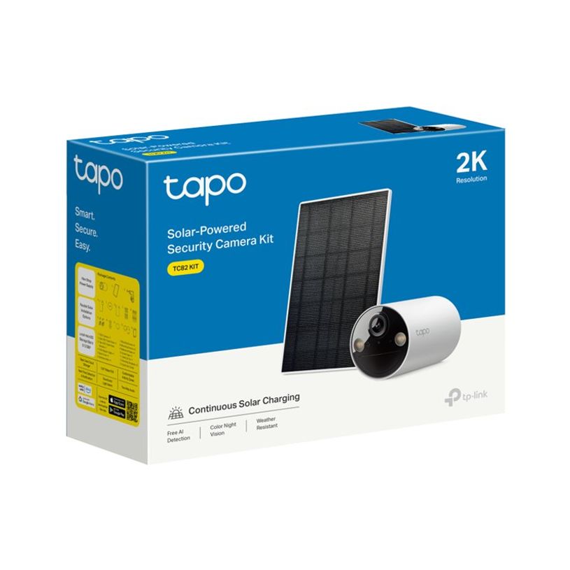 8885020621617-Tapo TC82 KIT V1 - Caméra de surveillance réseau - intérieur, extérieur - résistant aux intempéries - couleur (Jour et nuit) - 3 MP - 2304 x 1296 - 2K - Focale fixe - audio - sans fil - Wi-Fi - 2.4GHz radio - H.264 --P_405240487_9-11