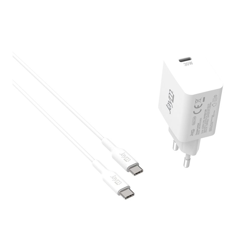 3701263528856-JAYM - Chargeur secteur avec cable USB-C (2 m) - blanc-P_405240791_2-0