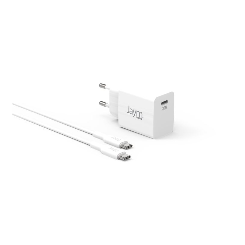 3701263528856-JAYM - Chargeur secteur avec cable USB-C (2 m) - blanc-P_405240791_3-1