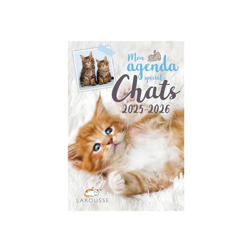 9782036069435-Larousse - Agenda scolaire - 2025-2026 - 1 jour par page - 131 x 190 mm - 320 pages - chat-P_405240851_1-0