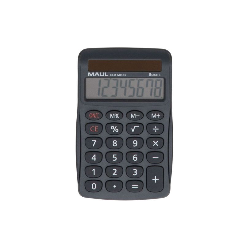 4002390092678-MAUL ECO MJ 455 - Calculatrice solaire - 8 chiffres - gris--0