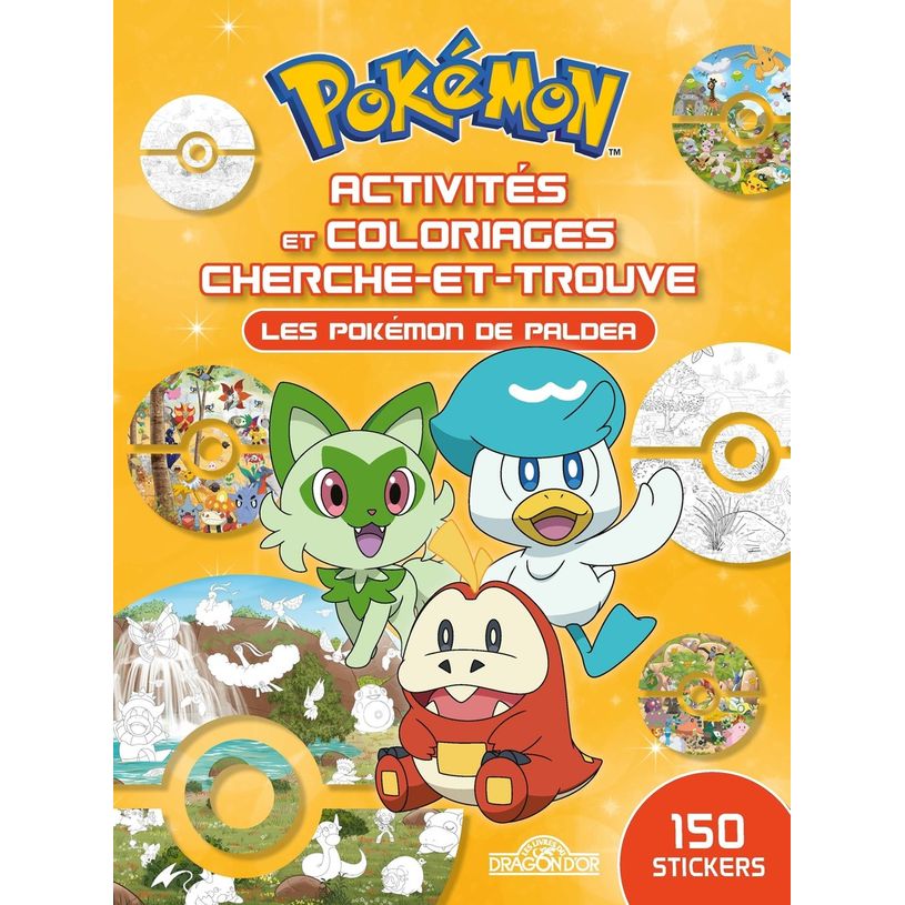 9782821217515-Pokémon - Activités et coloriages cherche-et-trouve - Les Pokémon de Paldea - Livre d'activités et de coloriages avec des stic--0