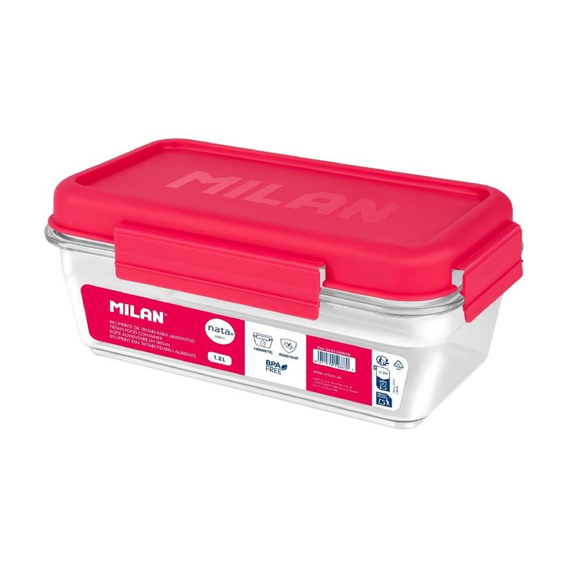8411574106630-Milan nata 624 - Fiambrera de tritan hermética - 1.2 L - rectangular - Rosa-P_405241093_4-0