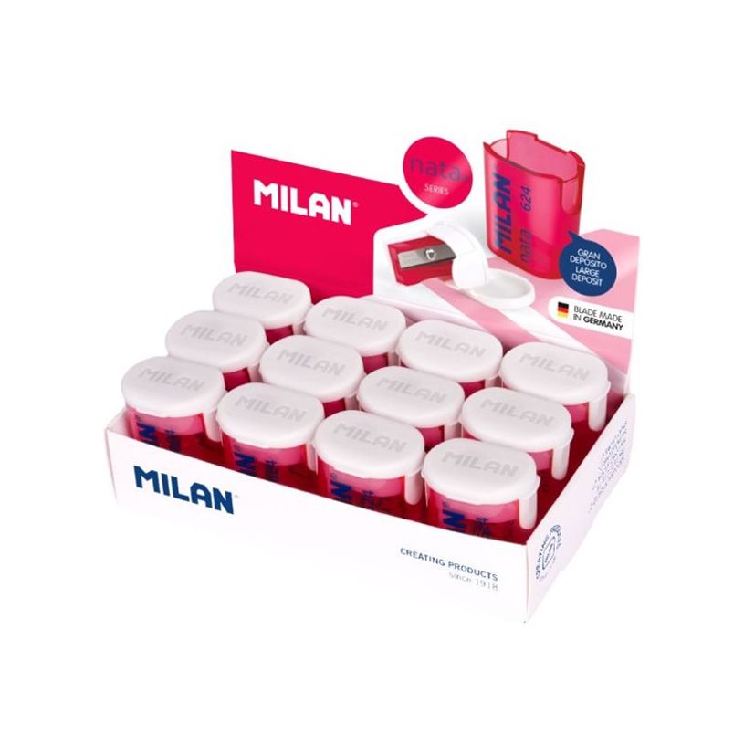 8411574110668-MILAN nata 624 - Sacapuntas - 4,2 x 3 x 2,3 cm - rosa, blanco-P_405241104_1-6