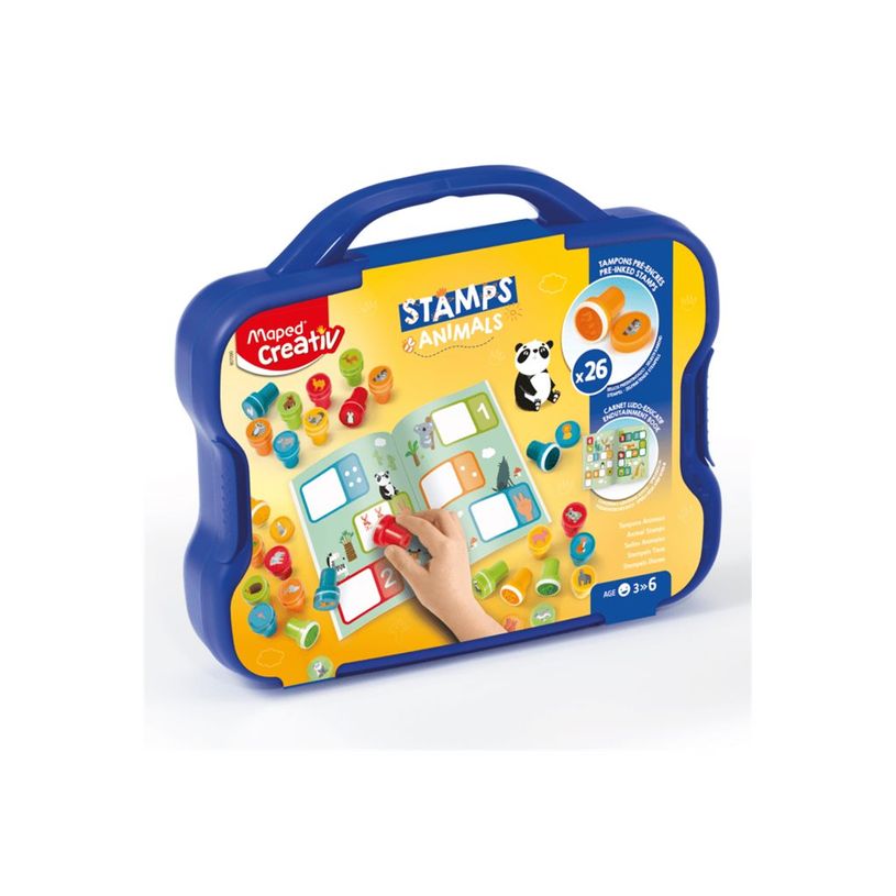 3154149070909-Maped Creativ - Ensemble de timbre d'artisanat - 26 pièces - animaux - rouge, orange, jau-P_405241110_3-1