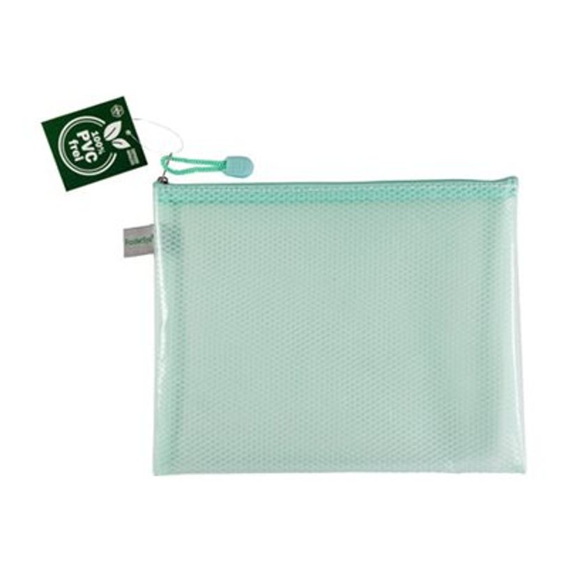 4250037433111-FolderSys - Valisette à fermeture éclair - pour A5 (148 x 210 mm) - vert pastel transpar-P_405241501_1-0