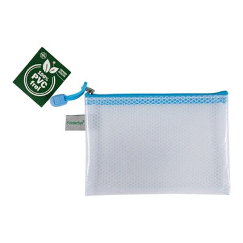 4250037433197-FolderSys - Valisette à fermeture éclair - pour A6 (105 x 148 mm) - bleu pastel transpar-P_405241503_1-0