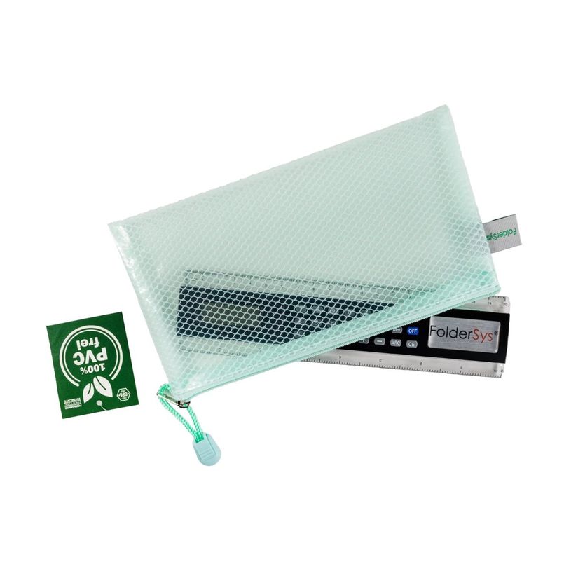4250037433319-FolderSys - Valisette à fermeture éclair - pour DIN lang - vert pastel transparent-P_405241509_2-3