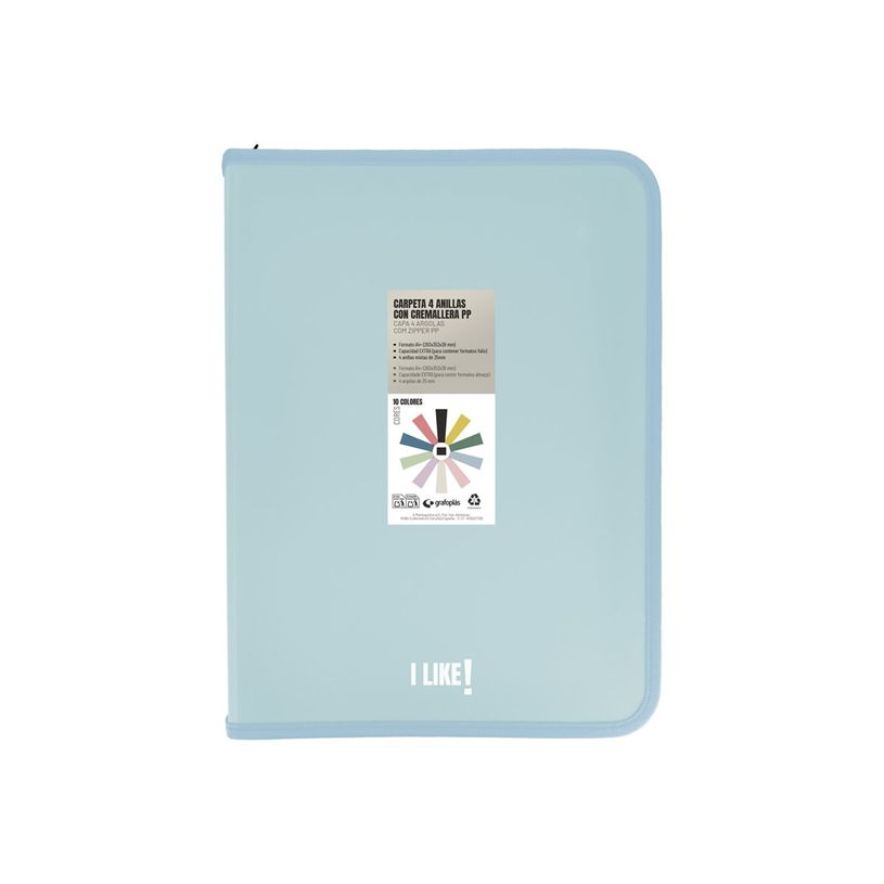 8413623484669-Grafoplas - Classeur à anneaux - pour A4 Plus - bleu clair-P_405241760_1-0