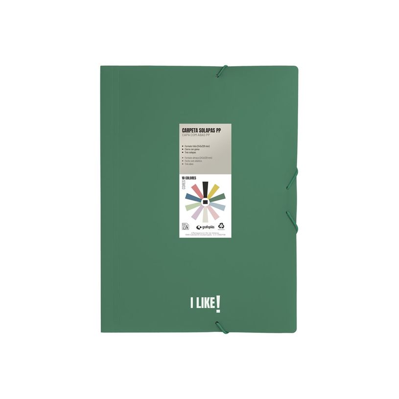 8413623484751-Grafoplas I Like! - Chemise à 3 rabats - pour Folio - vert foncé-P_405241770_1-0