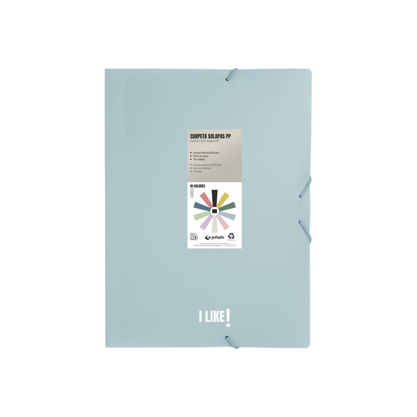 8413623484768-Grafoplas I Like! - Chemise à 3 rabats - pour Folio - bleu clair-P_405241771_1-0
