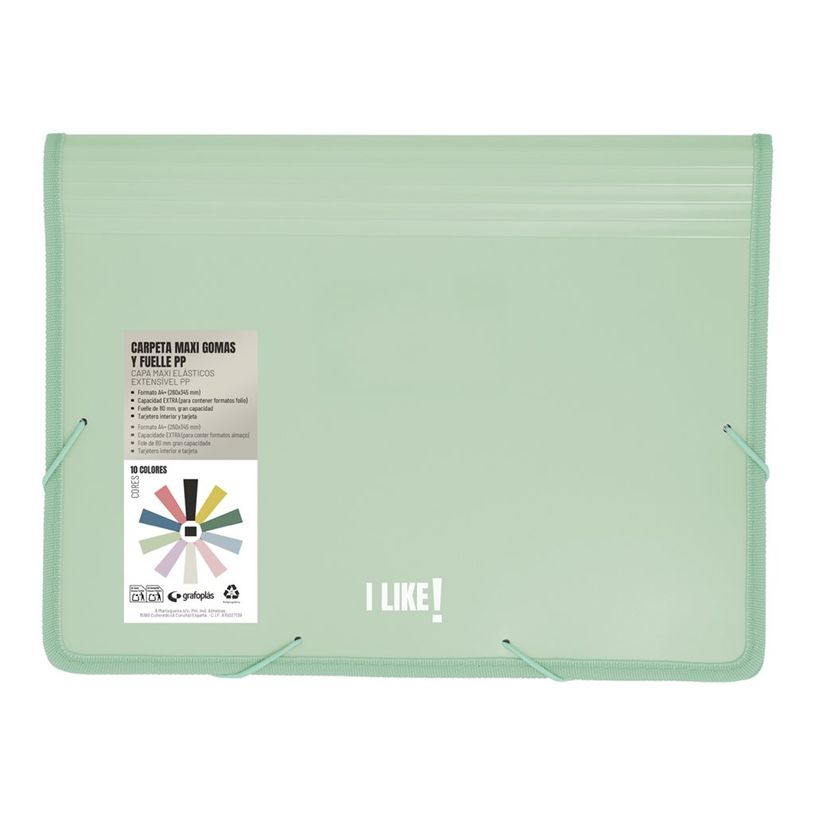 8413623484843-Grafoplas MAXI I Like! - Pochette - largeur de dos : 80 mm - pour A4 Plus, Folio - vert cl-P_405241780_2-0