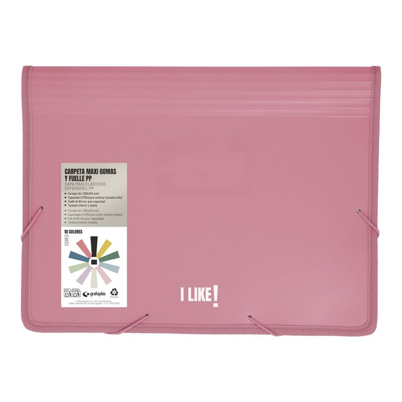 8413623484881-Grafoplas I Like! - Pochette - extensible - largeur de dos : 80 mm - pour Folio - rose-P_405241784_1-0