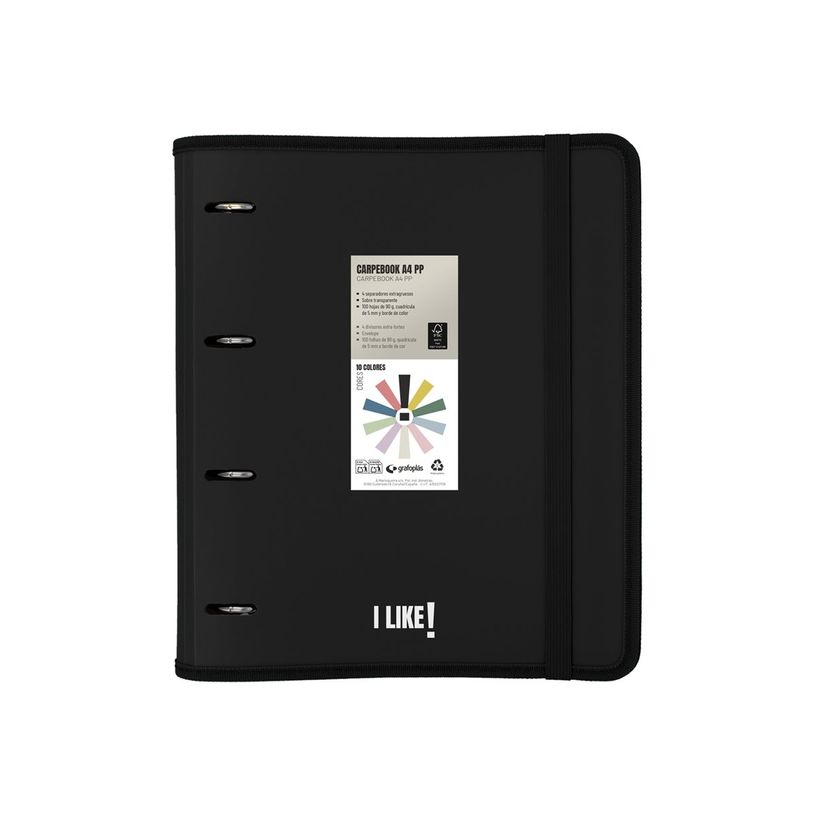 8413623180448-Grafoplas I Like! - Archivador de anillas - 4 piezas - para A4 (210 x 297 mm) - negro-P_405241877_1-0