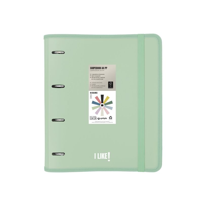 8413623180455-Grafoplas I Like! - Archivador de anillas - 4 piezas - para A4 (210 x 297 mm) - verde clar-P_405241878_1-0