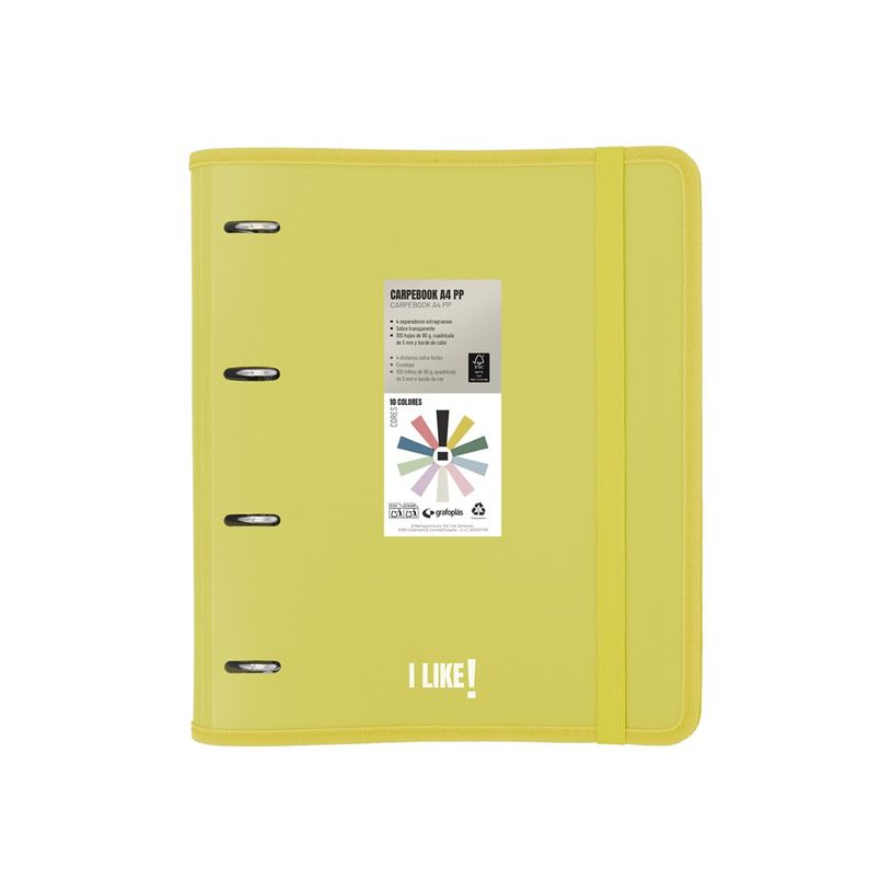 8413623180509-Grafoplas I Like! - Archivador de anillas - 4 piezas - para A4 (210 x 297 mm) - amarillo-P_405241883_1-0