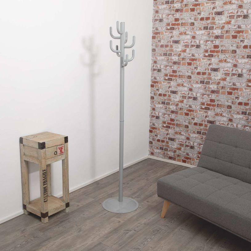 4002390095075-MAULPolaris Lite - Porte-manteau sur pied - 8 patères - gris-P_405241910_4-3