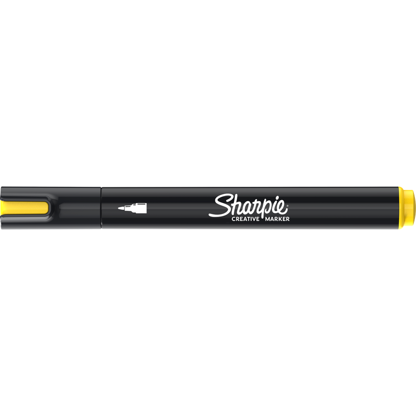 3026982055453-Sharpie Creative - Marqueur - non permanent - jaune - encre acrylique à base d'eau - 2.5 mm--0