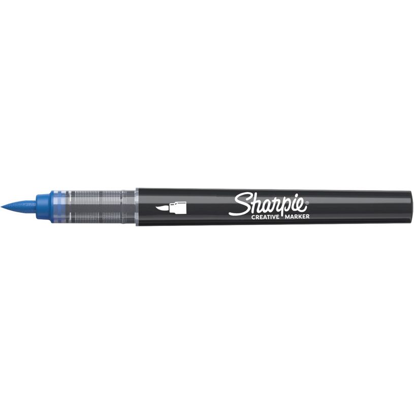 3026982055637-SHARPIE CREATIVE MARKERS feutres acrylique - Pointe pinceau - Bleu--0