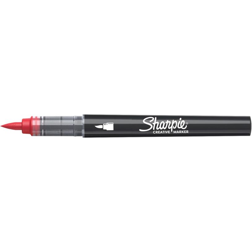 3026982055576-SHARPIE CREATIVE MARKERS feutres acrylique - Pointe pinceau - Rouge--0