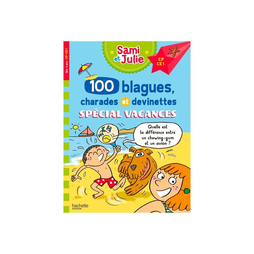 9782017267065-100 blagues, charades et devinettes Spécial Vacances - Sami et Julie - CP/CE1 - par Bonté Thérèse,-P_405242043_5-5